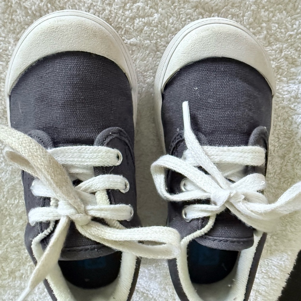 Kids Denim Blue and White Sneakers